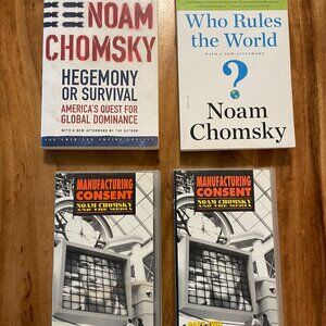 Noam Chomsky Books + Manufacturing Consent VHS Documentary Set